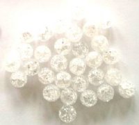 30 10mm Crystal Crackle Beads